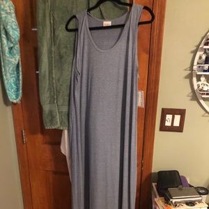 Pale bluish- grey LuLaRoe Dani tank dress in 3xl